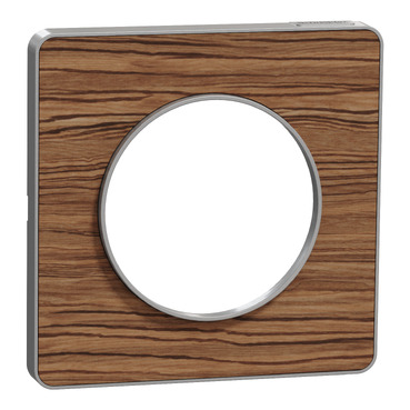 [MEGS530802P] Odace Touch, plaque Wenge avec liseré Alu 1 poste