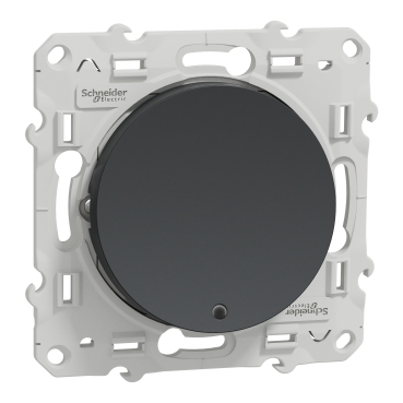 [MEGS540276] Odace - poussoir lumineux - anthracite - 10A - voyant LED bleu 0,15mA 