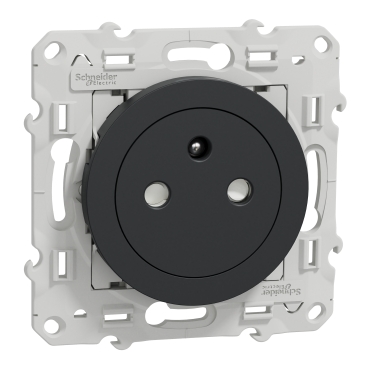 [MEGS540052] Odace - prise de courant 2P+T affleurante - anthracite - connexion rapide 
