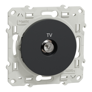 [MEGS540445] Odace - prise TV simple - anthracite - fixation par vis 