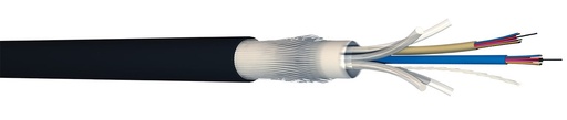 [CAEEXTMT24OM3] 24FO 50/125 OM3 LIBRE EXT - ARMEE FIBRE DE VERRE - MULTITUBE Noire RAL 9005 T1000