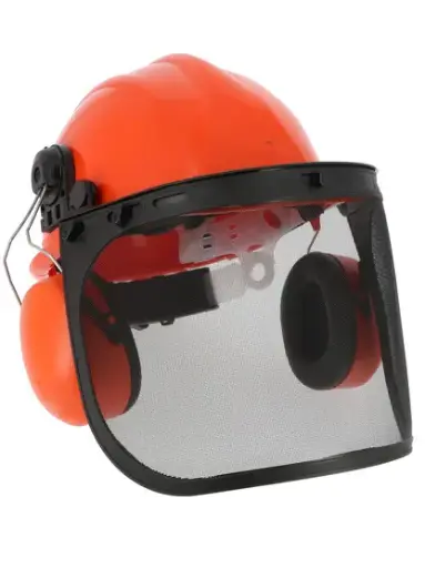 [SINHGCF01] Casque forestier ABS avec coquilles antibruit + visière grillagée