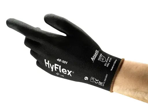 [ANS48-101T9] Ansell HyFlex 48-101 PU-Coated Dry-Handling Work Gloves - Size 9