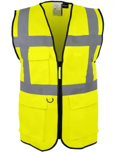 [SINGARATM] GILET HAUTE VISIBILITE POLYESTER G/M² + JAUNE + POCHE120 M PU/PIECE