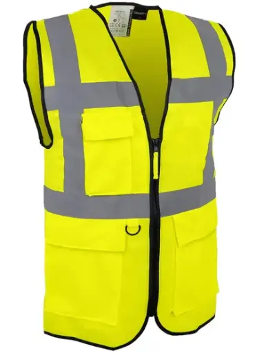 [SINGARATL] Gilet haute visibilité polyester 120 g/m² jaune + poche 120 L