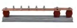 [HERHRT24411] Barre de terre 8 voies en cuivre M10 + 1