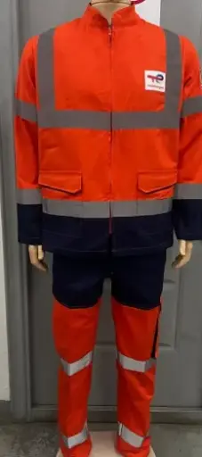 [FICTDT10956OBMM] TENUE DE TRAVAIL Orange Bleu Marine TAILLE M
