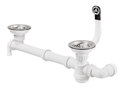 [BAT31104]  SIPHON EVIER DOUBLE BAC D90 SANS SIPH