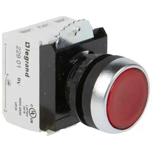 [LEG23758] BOUTON LUMINEUX A IMPULSION AFFLEURANT OSMOZ IP69 230V PU/PIECE 
