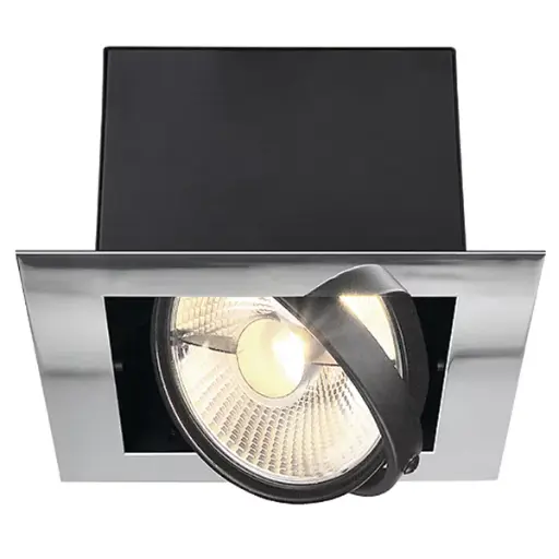 [SLV154602] AIXLIGHT FLAT SINGLE ES111 recessed ceiling light, chrome/black, GU10