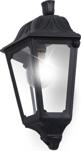 [FUMM28000AX] APPLIQ 1/2 FF DARIA M28 GM  E27 100W  NOIR TRANSP