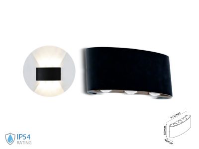 [VTA8616] Applique mural led COB blanc neutre 4000 K corps aluminium sab  