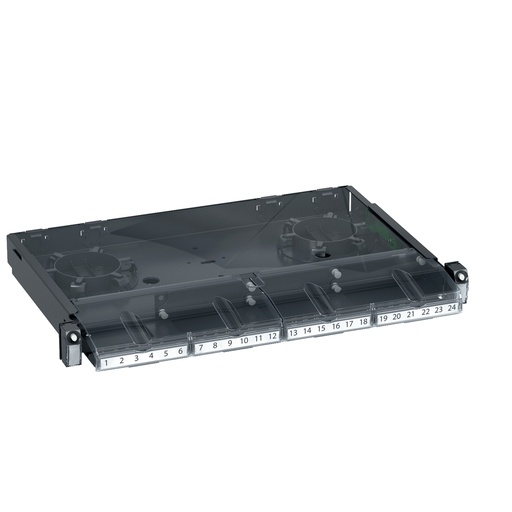 [MEGVDIG150991V2] Actassi - panneau fibres optiques 19p - vide couli 1U - 24 fibres - racc. direct