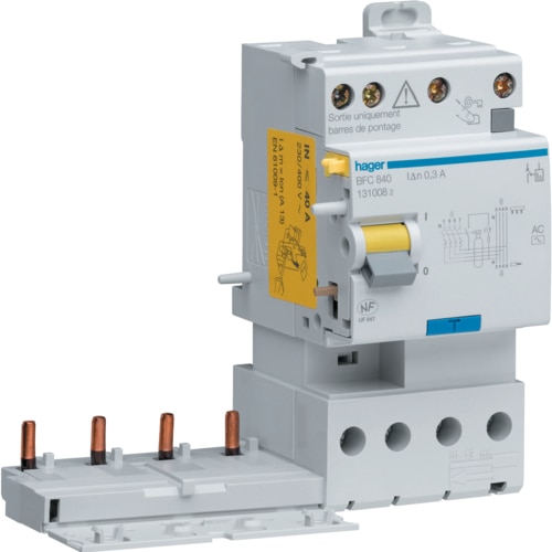 [HAGBDC840] Bloc diffÚrentiel double sortie 4P 40A 30mA AC
